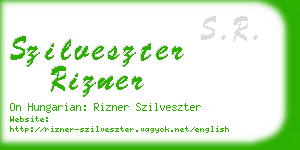 szilveszter rizner business card